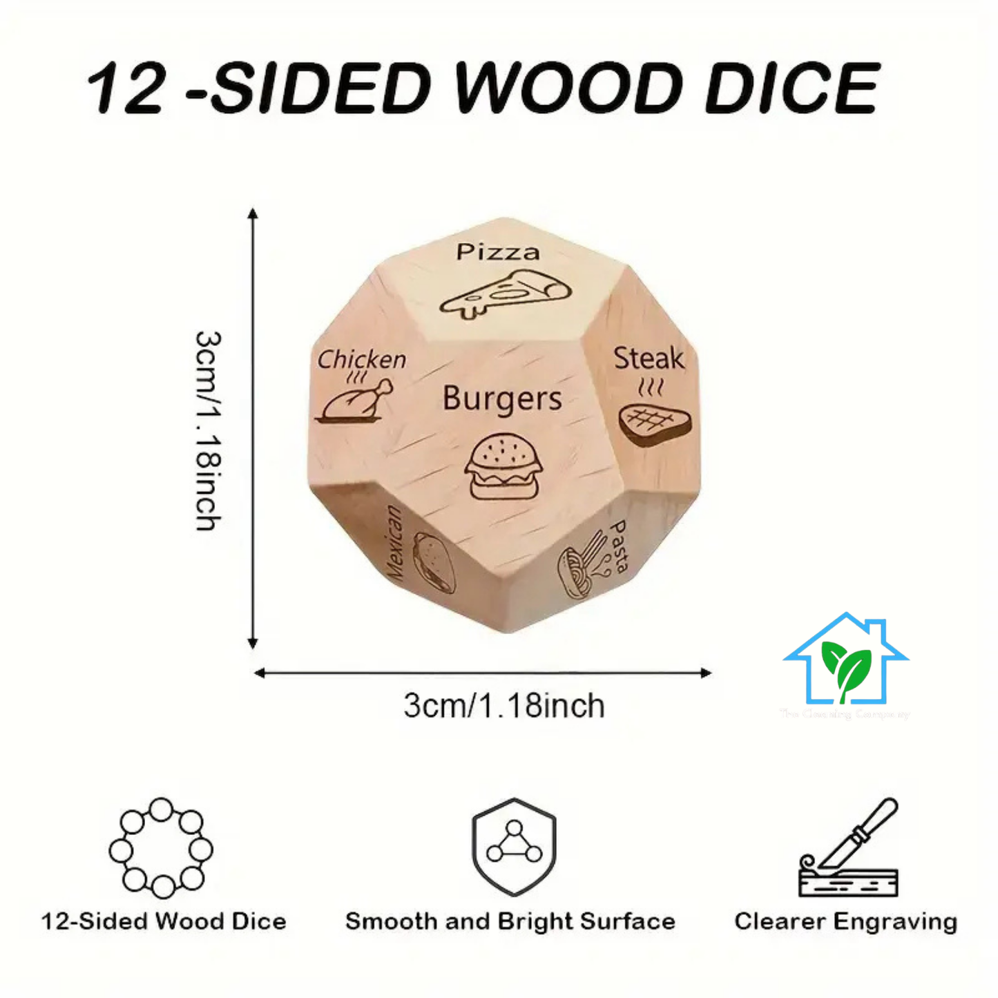 Wooden Date Night Couple Food Dice