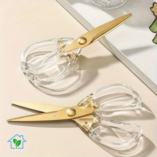 Elegant Golden-Tone Kitchen Scissors