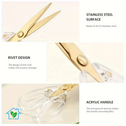 Elegant Golden-Tone Kitchen Scissors