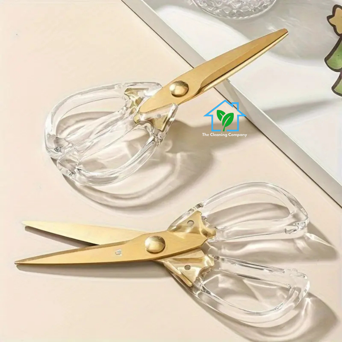 Elegant Golden-Tone Kitchen Scissors