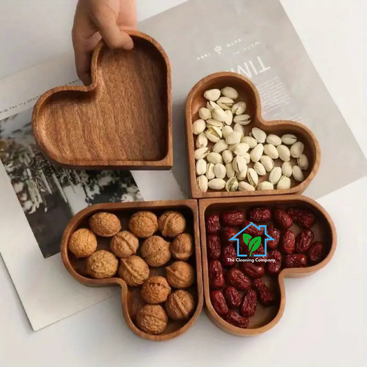 Heart-Shaped Wooden Serving Tray