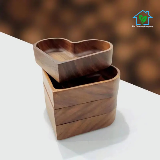 Heart-Shaped Wooden Serving Tray