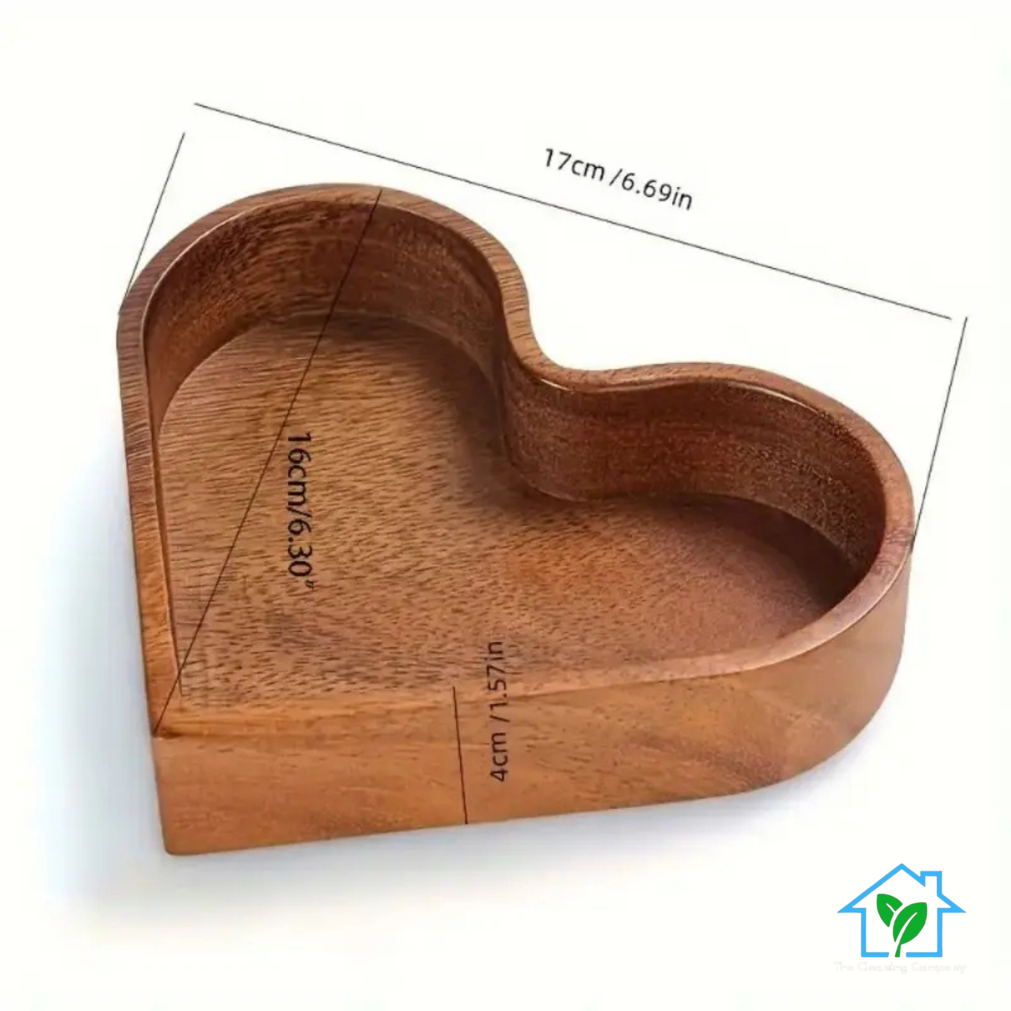 Heart-Shaped Wooden Serving Tray