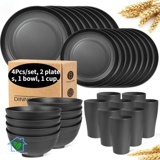 4pcs Set, Unbreakable Dinner Plates