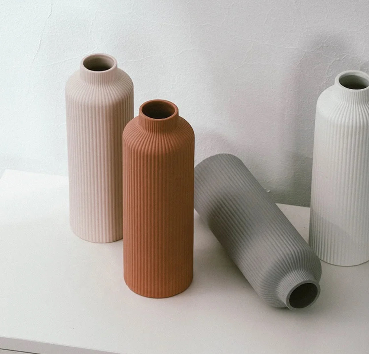 Ribbed Serenity Vase Collection