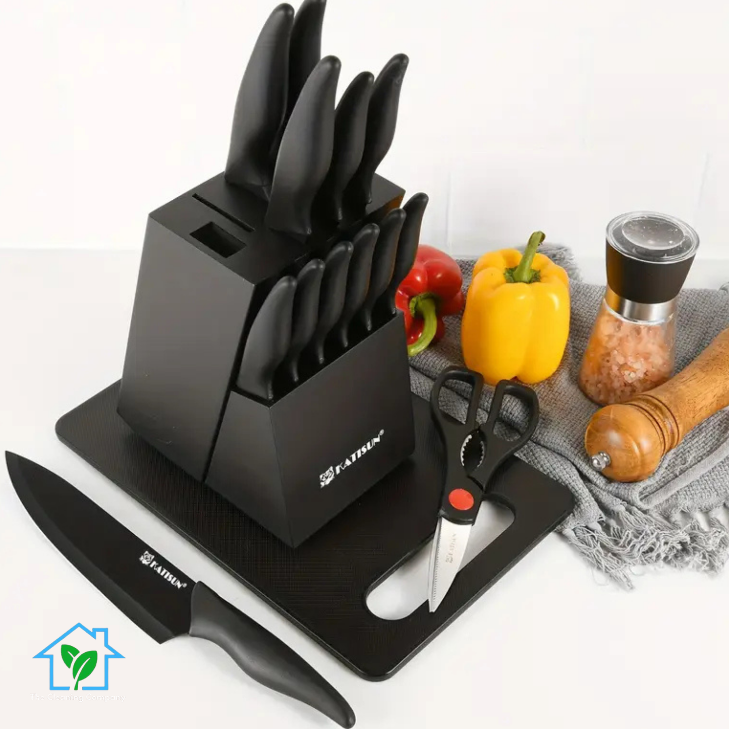  15-Piece Professional Kitchen Knife Set