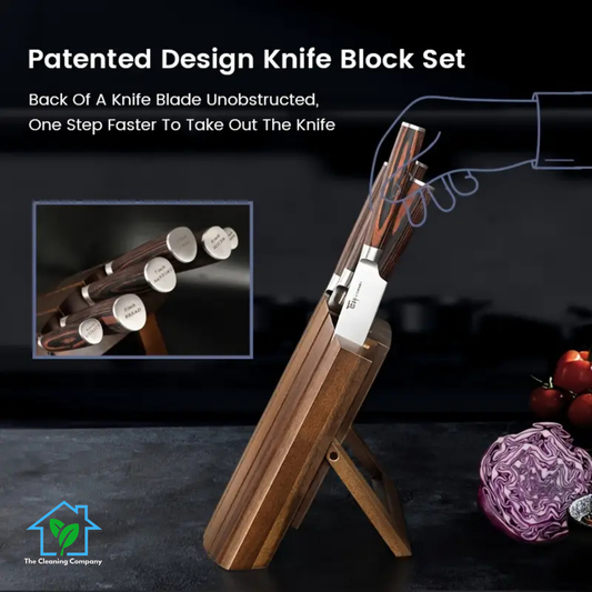 Japanese Style Kitchen Knife Block Set
