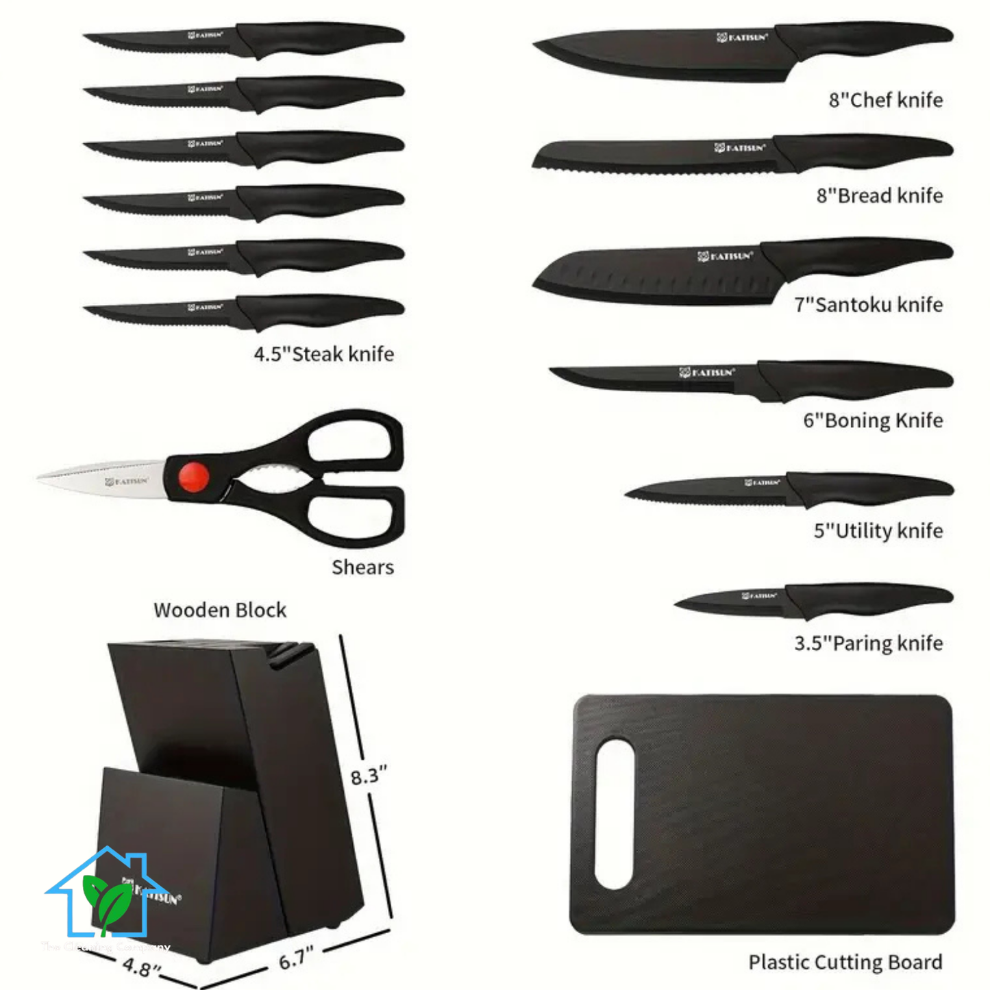  15-Piece Professional Kitchen Knife Set