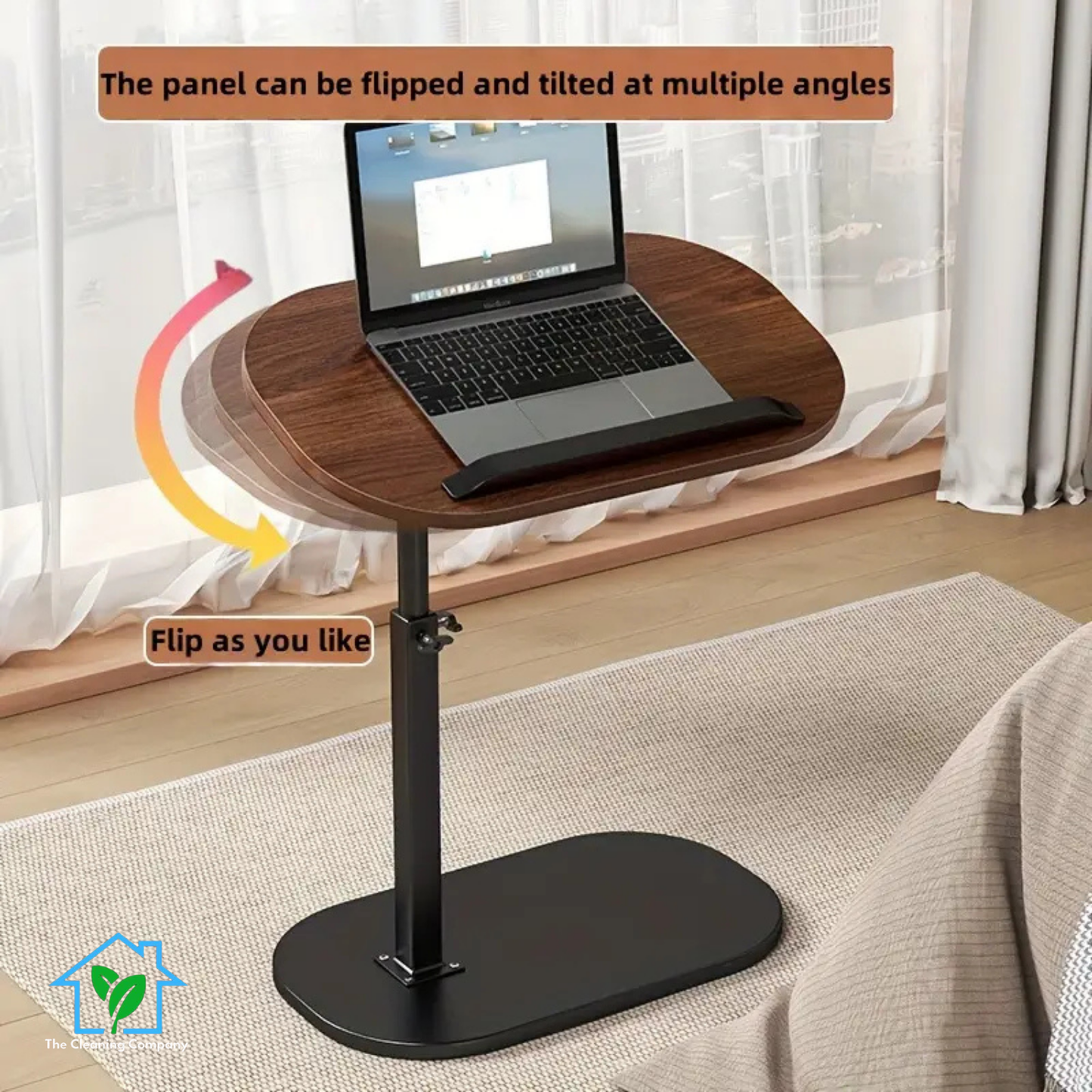 Adjustable Height Tilting Rotating TV Tray Table
