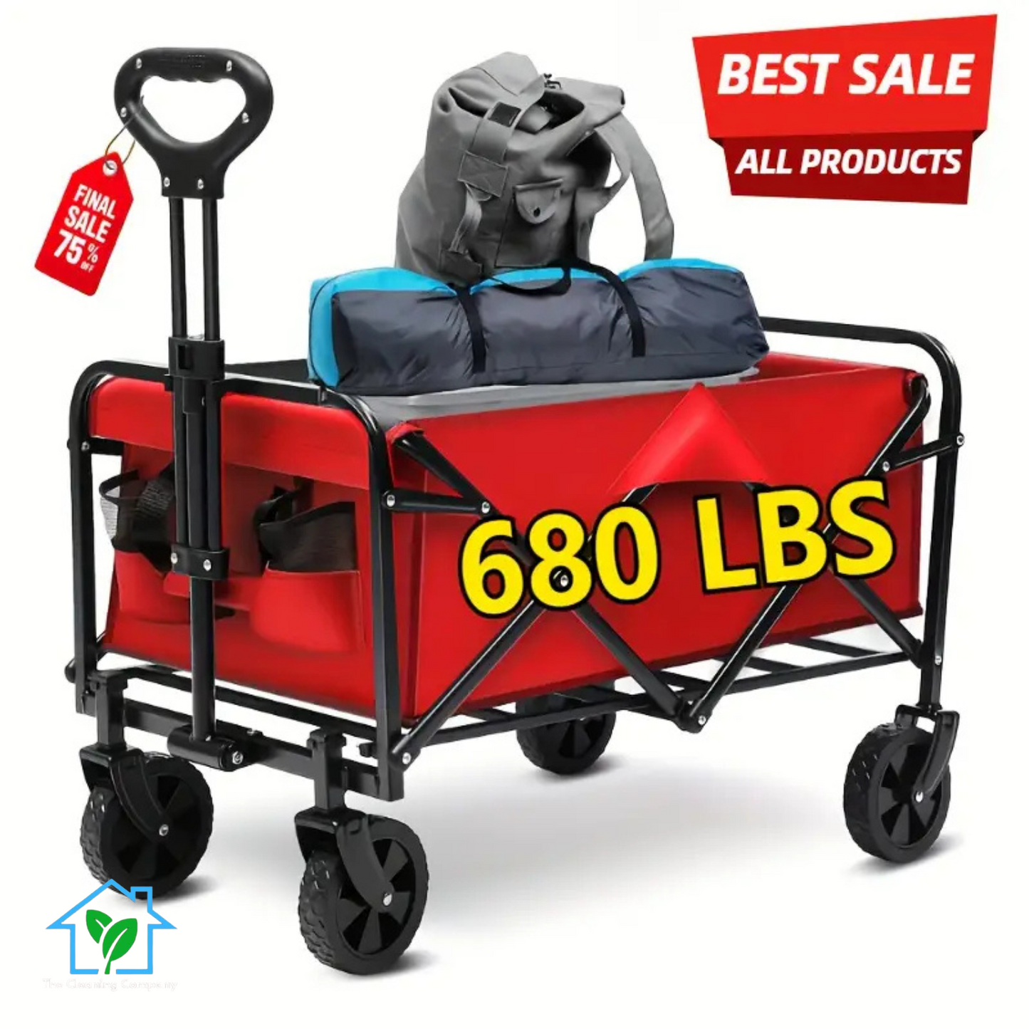 Heavy Duty All Terrain Folding Cart 220LBS/ 450LBS/ 680LBS