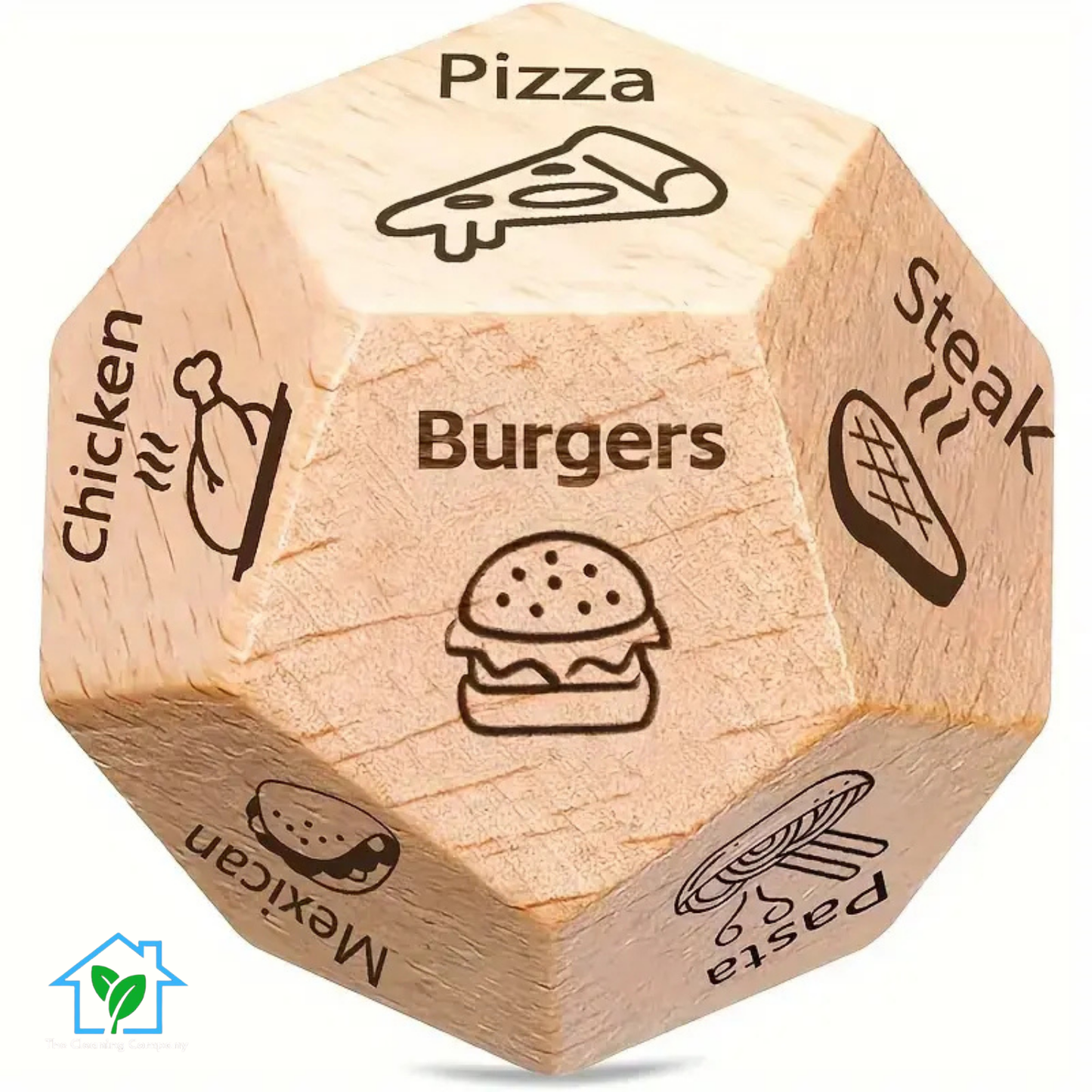 Wooden Date Night Couple Food Dice