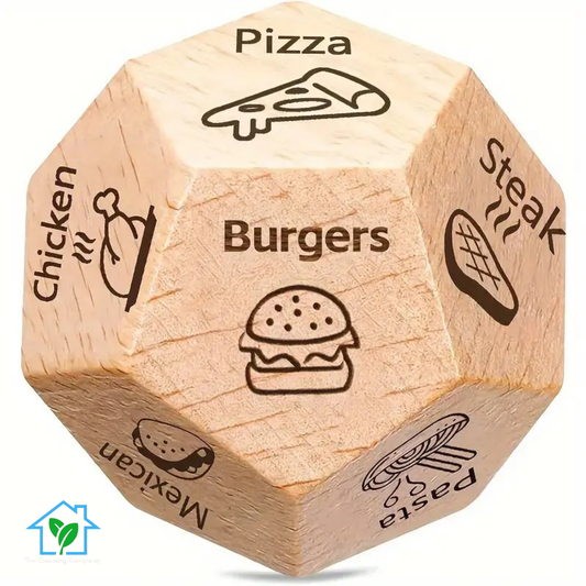Wooden Date Night Couple Food Dice