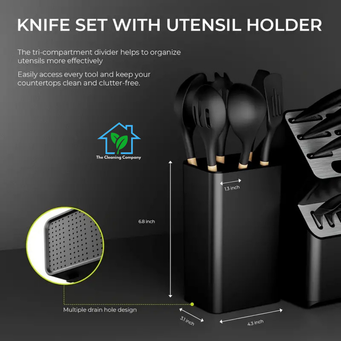 Knife Sets for Kitchen with Block. 21pcs