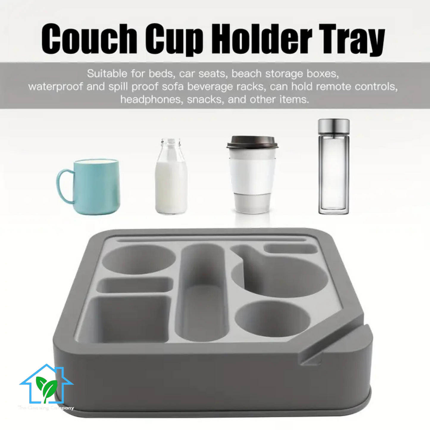 Cup Holder Extender Adapter Bed Tray Sofa Cup Holder