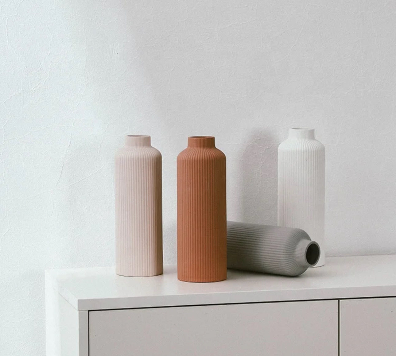 Ribbed Serenity Vase Collection