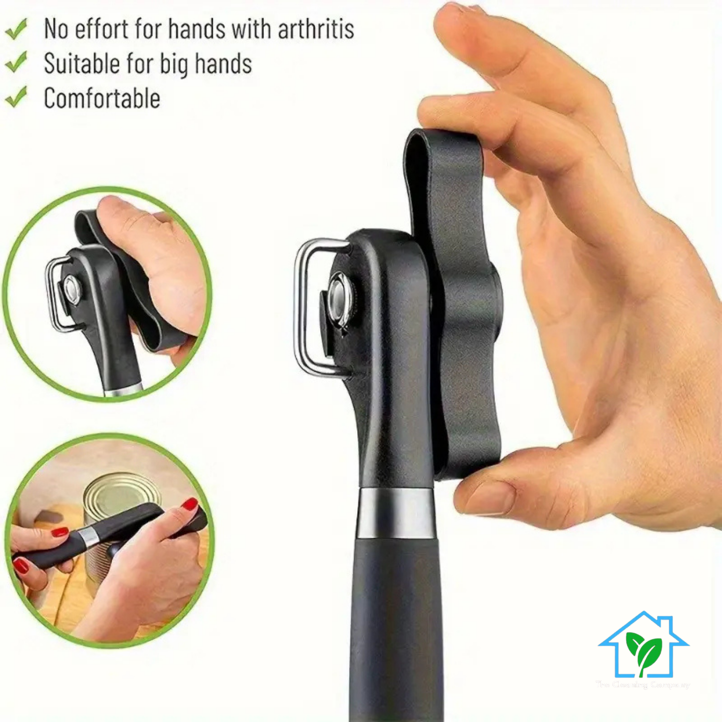 Heavy-Duty Stainless Steel Manual Can Opener