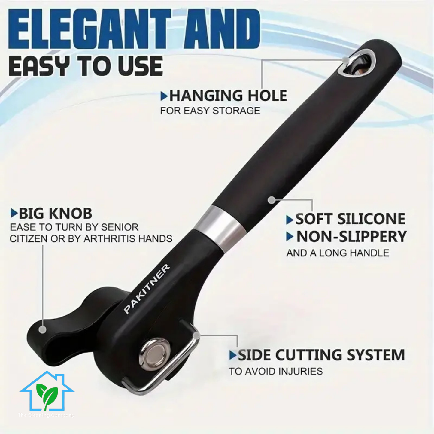Heavy-Duty Stainless Steel Manual Can Opener