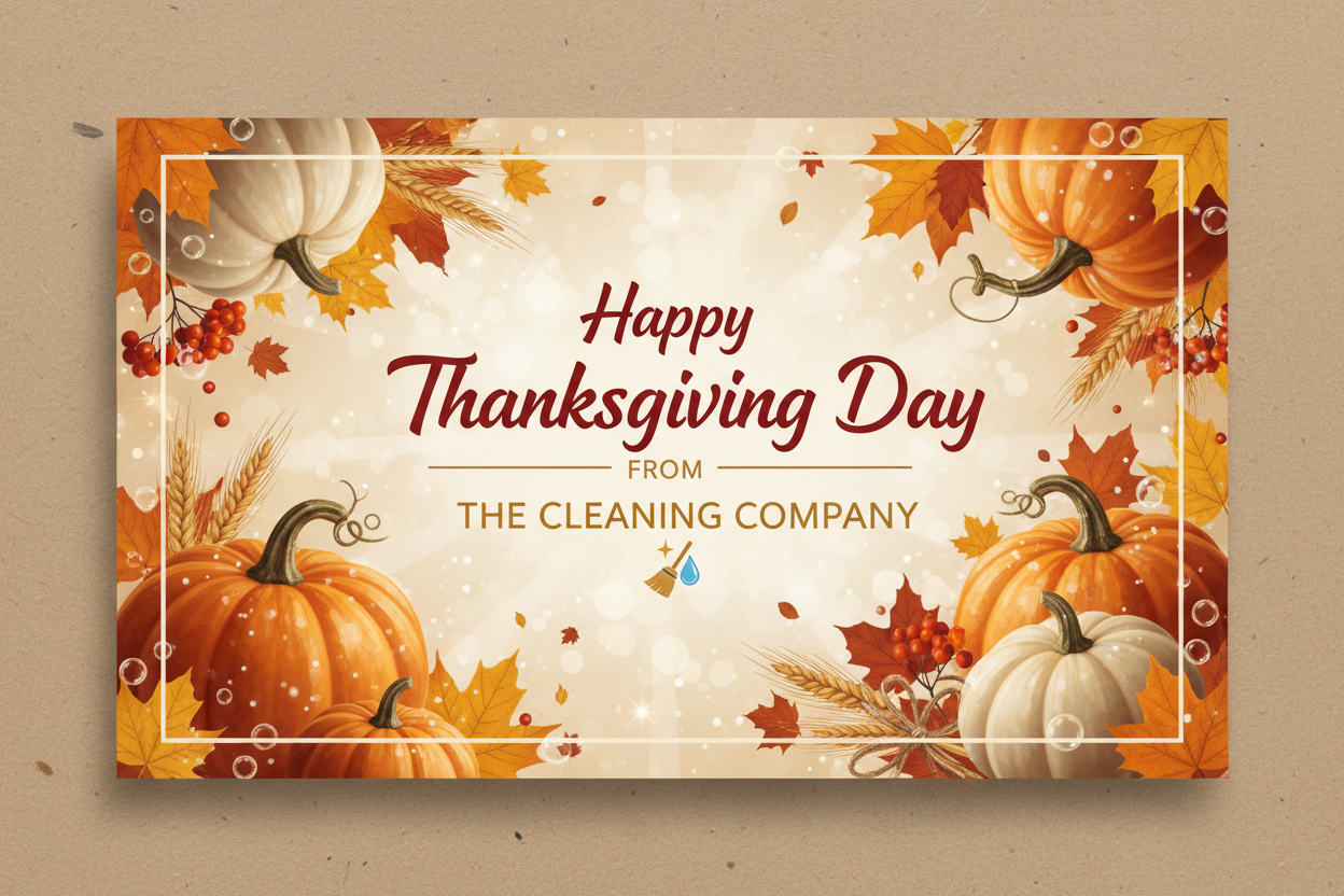 Happy Thanksgiving day from 

The Cleaning Company 